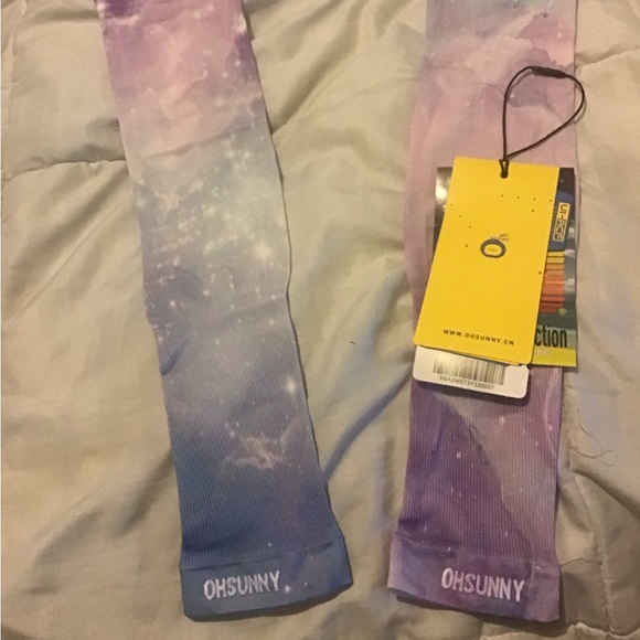 Oh Sunny beige fisherman bucket hat with arm covers & bag carrier NWT - Picture 5 of 8